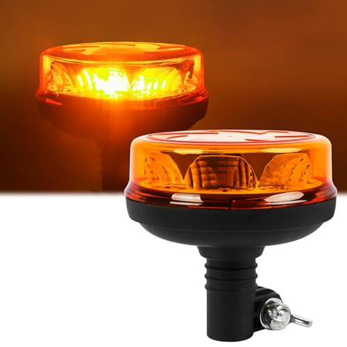 Amber LED Rotating Beacon Light 6 Flashing Modes Warning Light - color: Style 3