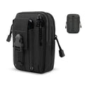 Belt Pouch, Tactical Molle Phone Pouch EDC Utility Pouches Waist Bag Packs, Small Cell Phone Holster Gear Tool Gadget Pocket for Men Running - color: Black