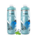 ROCKBROS Bike Water Bottle, 21oz Insulated Cycling Squeeze Bottle - color: Blue*2 Pack