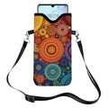 GLOBLELAND Pattern Cell Phone Sleeve Pouch Case Bag with Crossbody Strap Neck Lanyard for Women Men - color: Artistic Circle