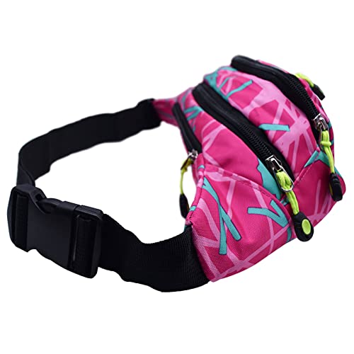 Fanny Pack Fashion Waist Chest Bag Adjustable Belt Chest Shoulder Pack Casual Bag Bum Bags Hip Pouch for Women Men Running Hiking Fitness Cycling Beach Travel Concert Festival (2 pack pink + black) - color: 2 pack pink + black