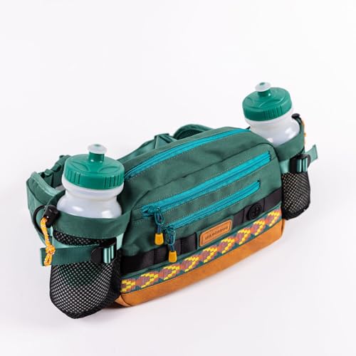 Wilderdog Mega Hip Pack with 3-Liter Capacity, Two Mesh Water Bottle Pockets, Interior Key Loops, Adjustable Straps, and Poop Bag Dispenser (Black) - color: Black