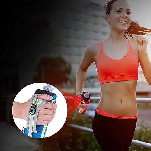 JEELAD Soft Folding Water Bottles TPU Collapsible Flask Ideal for Hydration Vest Running Hiking Cycling Outdoor - color: Blue 500ml Handheld Bottle
