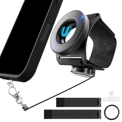 Running Phone Holder-N52 Magnetic Armband&Wrist Mount, Retractable Tether