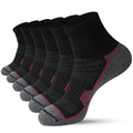 Men's Cushioned Ankle Socks, Athletic Running Gym Socks 6 Pairs - color: 6 Pairs Black, size: 8-10