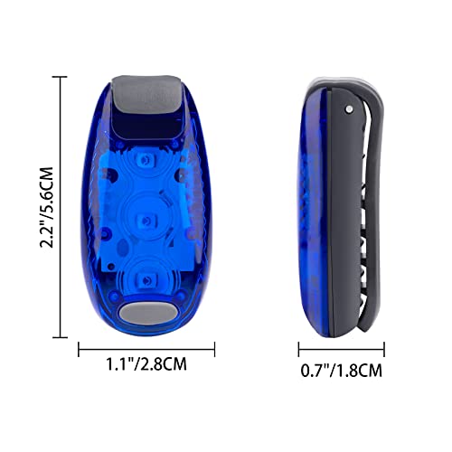 12 Pack Led Safety Light, Safety Light, High Visibility Strobe Running Lights Used for Bicycle, Walking Etc. Clip-On Running Lights Clip to Clothes Strap to Wrist, Bike Or Anywhere - color: Blue