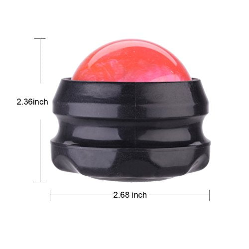 Manual Massage Roller Ball - Massager and Therapy Tool for Sore Muscles, Shoulders, Arms, Neck, Back, Feet, Body, Deep Tissue, Stiffness, Joint Pain, Stress Relief - color: Pink