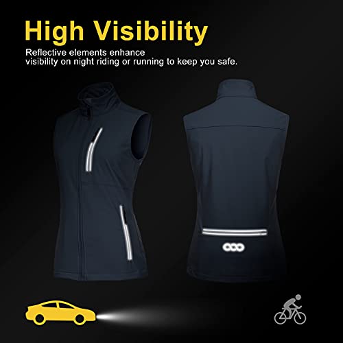 33,000ft Women's Lightweight Running Vest with 6 Pockets for Travel Golf - color: Midnight Blue, size: X-Small