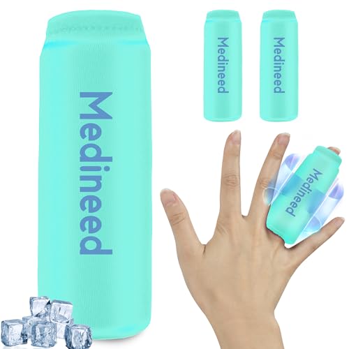 Medineed 2PCS Finger Gel Ice Pack Sleeves, Cold Therapy for Injuries, Green - color: Green