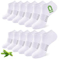 Ankle Socks for Women, 6/12 Pairs Bamboo Viscose Low Cut Socks - color: White, size: 8-11