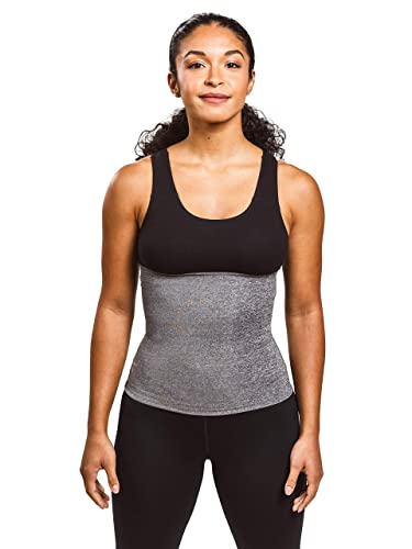 Sweat Shaper Waist Trimmer for Women, Waist Trainer Sauna Belt, Neoprene-free Waist Cincher, Thermo Sauna Slimming Belt - color: Grey, size: X-Large