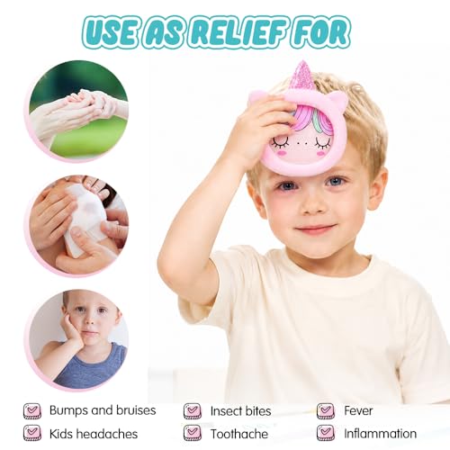 Hilph Kids Ice Packs, 3 Soft Gel Unicorn Ice Packs for Baby Kids Boo Boos - style: A-Duck&elk&unicorn