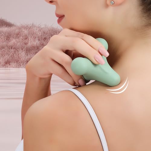 Portable Massage Ball with 4 Nodes, Ergonomic Design for Muscle Relief, Available in Pink, Green, Purple (Green) - color: Green