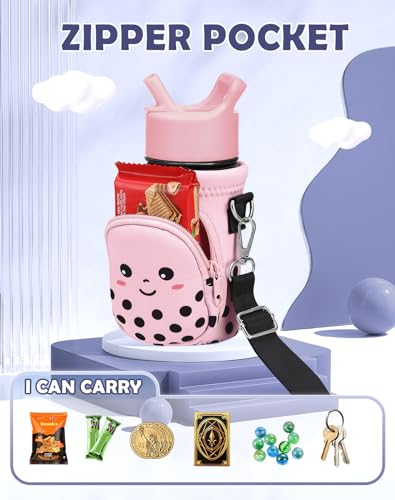 Miss Adola Kids Water Bottle Carrier, 10-18 Oz - color: Milk Tea