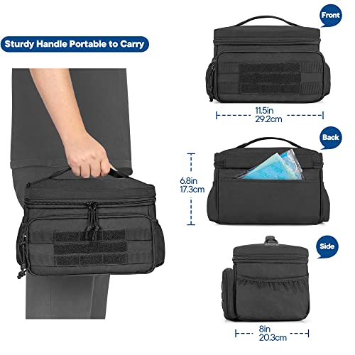 Damero Small Medicine Storage Bag Empty, Family First Aid Box with Divider