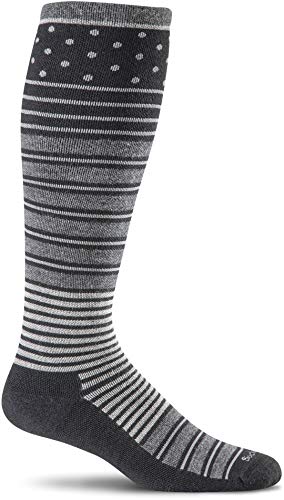 Sockwell Women's Twister Frim Graduated Compression Sock - color: Black, size: Medium-Large