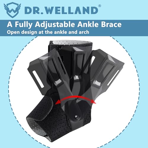Ankle Brace with Side Stabilizers -Adjustable Ankle Support for Sprains, Sports Injuries, Plantar Fasciitis, Injury Recovery, Best Ankle Support for Running, Basketball, Volleyball (Large) - size: Large