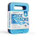 Slim Ice Packs for Lunch Box with Handle, BPA Free Freezer Packs, 4 Pack