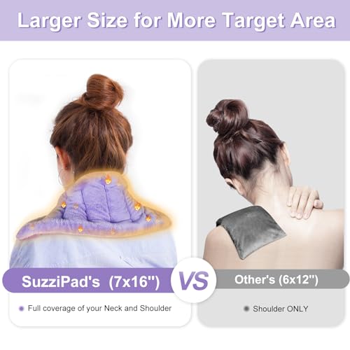 SuzziPad Microwave Heating Pad for Muscle Soreness Fatigue, 7"X16", Purple - color: Purple