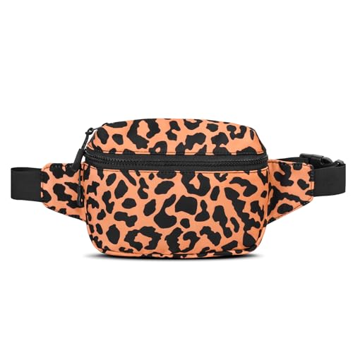 Fanny Pack Waist Belt Bag Fashion Fanny Women and Men Gift Waist Pack With Adjustable Strap For Travel Running 2L Leopard Yellow - color: 2L Leopard Yellow