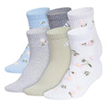 adidas Women's Athletic Cushioned Quarter Ankle Socks 6 Pairs - color: Graphic/Glow Blue/Grey/Frozen Purple