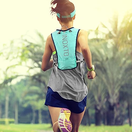 INOXTO Running Hydration Vest Backpack,Lightweight Insulated Pack with 1.5L Water Bladder Bag Daypack for Hiking Trail Running Cycling Race Marathon for Women Men - color: Light green