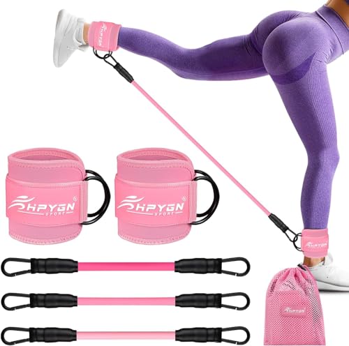 Ankle Resistance Bands, Exercise Bands, Resistance Bands for Leg Butt Training Workout Equipment for Kickbacks Hip Gluteus Training Exercises, Ankle Strap with Exercise Bands