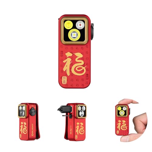 OLIGHT Oclip Pro Rechargeable EDC Clip-on Flashlight, FS Red - color: Red