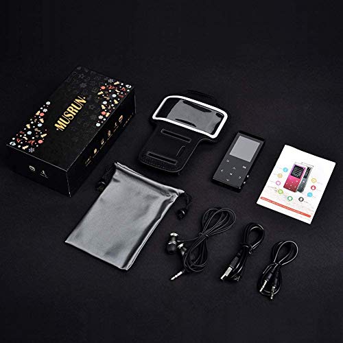 MP3 Player 64GB with Bluetooth Sport Armband,FM Record,Shuffle Play,Line-in rip Music,Voice Record,HiFi,Multifunction,Metal Shell