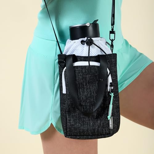 VOORAY Hydration Sling 4L Water Bottle Holder with Strap, Phone Pocket, Detachable Strap & Tote Handles - color: Graphite