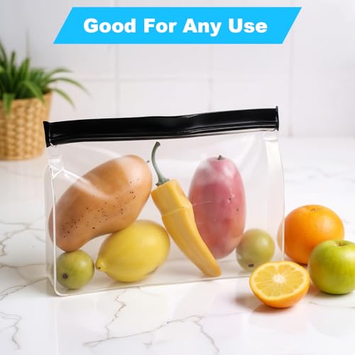 8 Pack Reusable Ice Storage Bags – 10” x 7.3” x 2.2” Leakproof Freezer Bags, BPA-Free EVA, Secure Zip Seal for Ice, Food & Travel