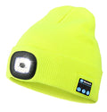 Wmcaps Bluetooth Beanie with LED Light and Headphones, Christmas Tech Gifts - color: Fluorescent Yellow