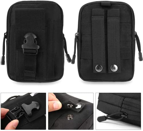 Belt Pouch, Tactical Molle Phone Pouch EDC Utility Pouches Waist Bag Packs, Small Cell Phone Holster Gear Tool Gadget Pocket for Men Running - color: Khaki