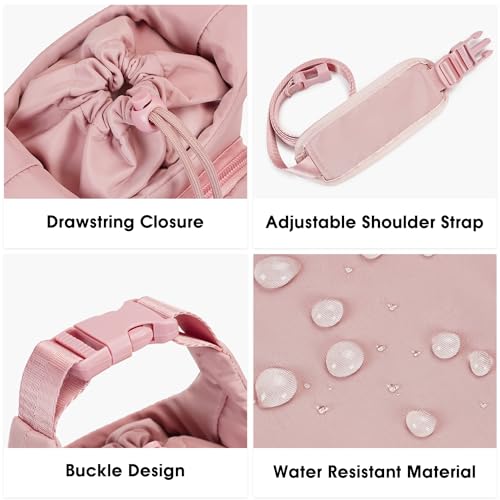 Ceneda Water Bottle Carrier Bag with Phone Pocket 32oz 40oz Tumbler Insulated Water Bottle Holder with Adjustable Shoulder Strap Carrier Sling Bag (Pink) - color: Pink