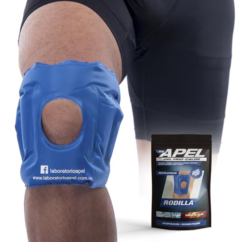 APEL Gel Cold & Hot Knee Gel Pack, Reusable Wrap, Flexible Pain Relief Care - size: S / M