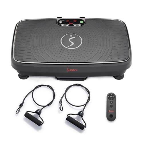 Sunny Health & Fitness Vibration Platform Exercise Machine with Remote