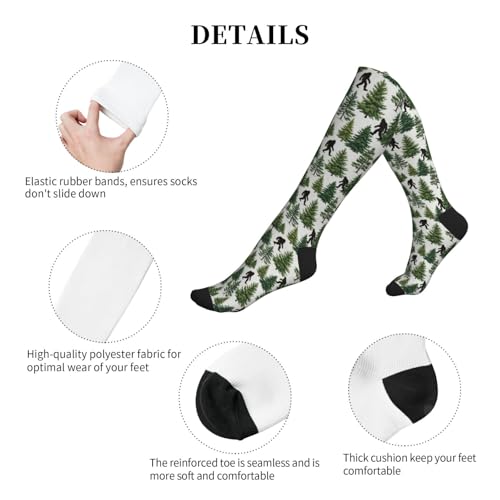 Hen Floral Compression Socks for Women Men - color: Forest Bigfoot