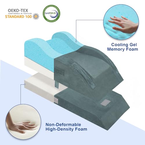 KingPavonini Adjustable Leg Elevating Pillow and Ankle Foot Ice Pack Wrap