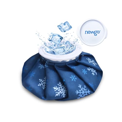 NEWGO Ice Pack for Injury Reusable, Small Ice Bag Refillable Ice Pack for Hot Cold Therapy and Pain Relief, Hot Water Bag, No-Leak Medical Ice Bag (6 Inch) - size: 6 Inch