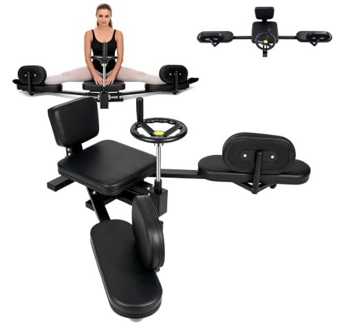 Leg Stretcher Split Machine for Dancers, 240° Adjustable Leg Stretching Training Machine for Flexibility Kids Adults, Heavy Duty Steel Frame Hip Stretcher for Home Yoga Gym Fitness - Black