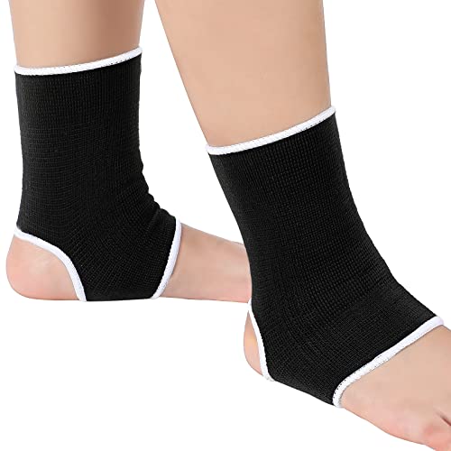 Haysandy 4 Pcs Kids Ankle Brace Support, Black, 5-10 Years - color: Black, size: 5-10 Years