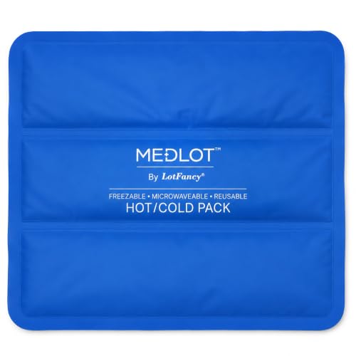 LotFancy Ice Pack for Injuries, Reusable Large Hot Cold Pack for Therapy, Heating or Cooling Gel Pad for Back Shoulder Knee Waist Sprains, Muscle or Joint Pain Relief, 14" x12" - style: 13.8x11.8in