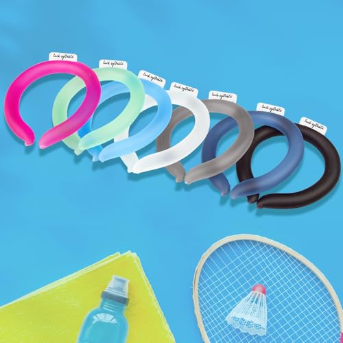 2PCS Neck Cooling Tube with Insulated Bag, Reusable Ice Ring Coolers Wearable Body Cooling Products, Neck Coolers for HotWeather - color: Blue*2