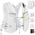 BECOJADDE 5L Running Vest for Women, Hydration Backpack Lightweight & Breathable for Trail Running, Marathon, Hiking, Cycling - color: White