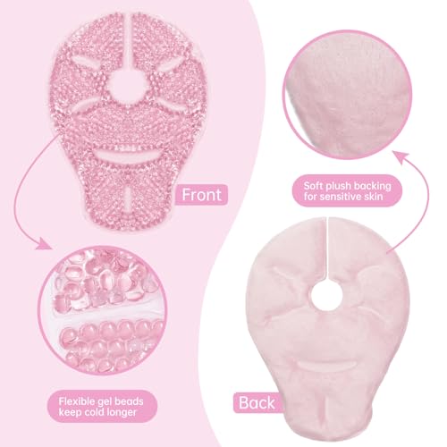 Breast Therapy Breastfeeding Ice Packs Large Hot Cold Breast Pads, 2 Pack - color: Pink(drop-shaped)