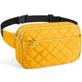 CXWMZY Fashion Fanny Packs for Women & Men, Girls Boys Teens Waist Bag Hip Bum Bag Cute Fanny Pack Casual Bum Bag with Multi-Pockets Adjustable Belts for Disney Traveling Cycling Running (Yellow) - color: Yellow