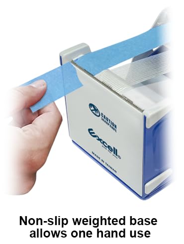 by Excell Deluxe Triple Extra Wide Metal Multi-Roll Desktop Tape Dispenser