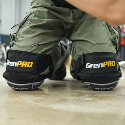 GRENPRO Heavy Duty Knee Pads, Gel Foam, Construction Work Gardening Gray - color: Gray
