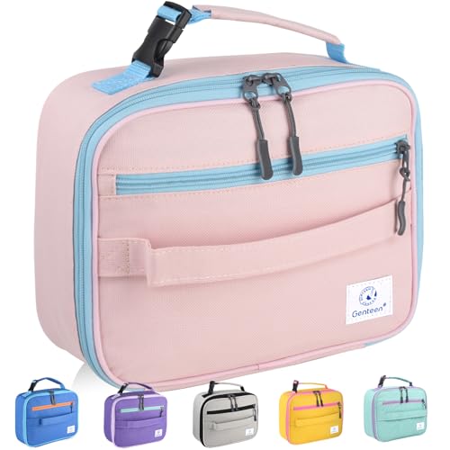 Genteen Kids Insulated Lunch Box for Boys Girls,Back to School,Office - color: C-1pk Pink