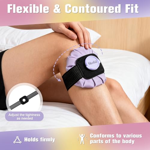 Ice Packs for Injuries Reusable, 3 Sizes, Purple, Yellow, Pink - color: Pink/Yellow/Purple